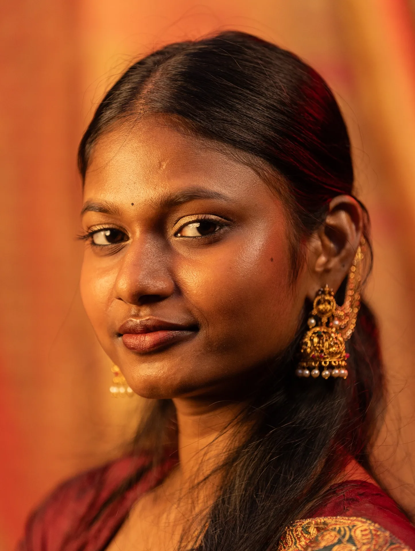 Portrait with gold jewellery