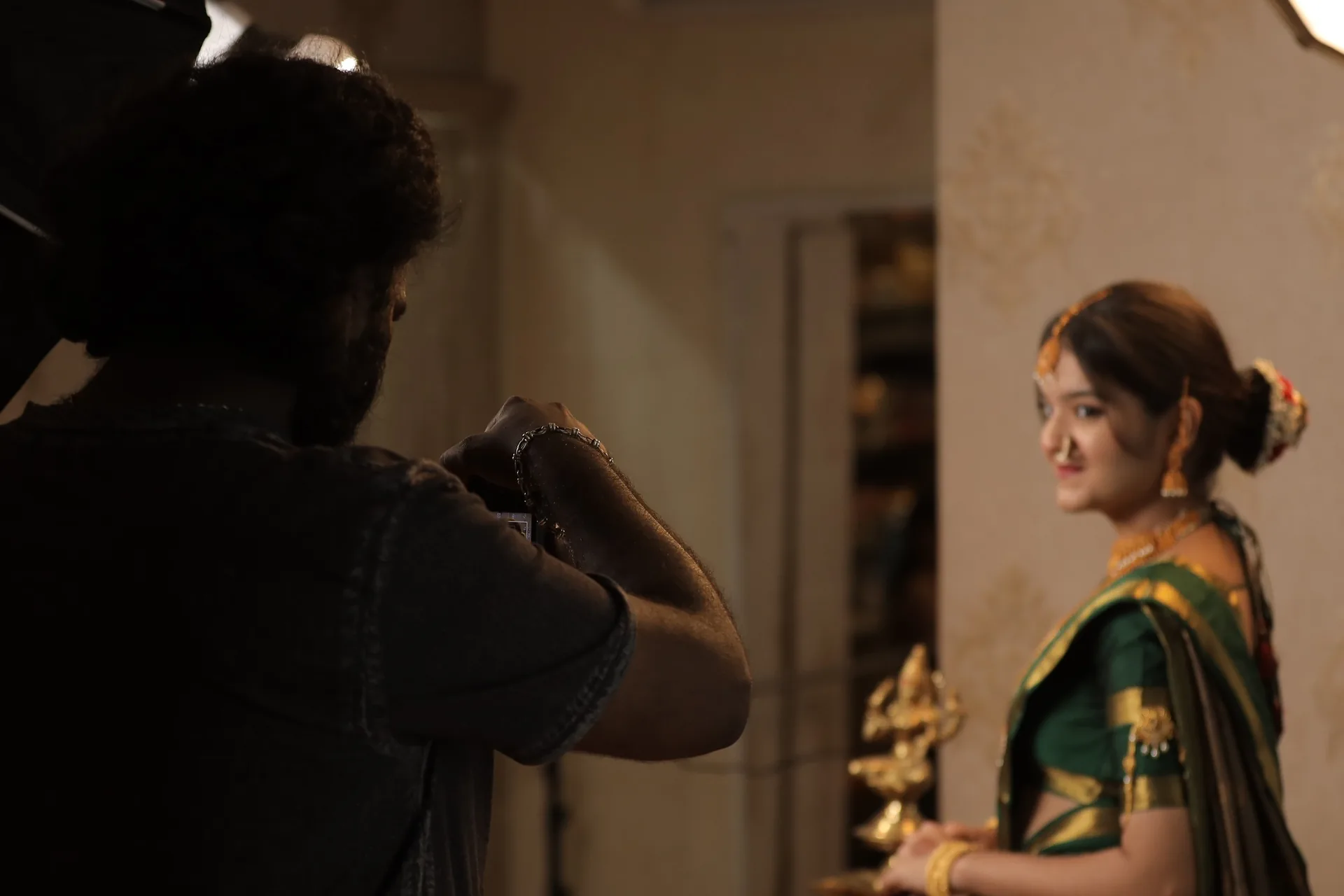 Behind the scenes of a shoot